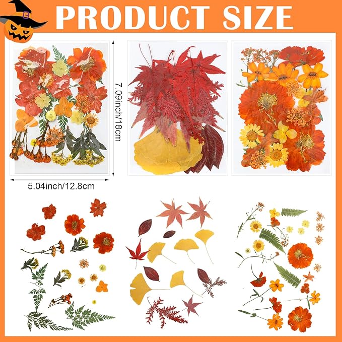 Janinka 108 Pcs Christmas 3D Pumpkin Silicone Candle Molds Gift Set DIY Craft Resin Pumpkin Molds Making Kit with Maple for Xmas Craft Making Fondant Soap Candy Clay Tools Home Decor