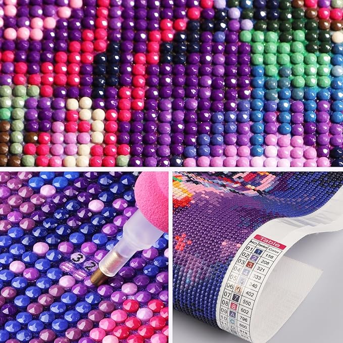 SENQAO Cat Diamond Art Painting Kits for Adults - Cat Full Drill Diamond Dots Paintings for Beginners, Round 5D Paint with Diamonds Pictures Gem Art Painting Kits DIY Adult Crafts Kits 12x16inch