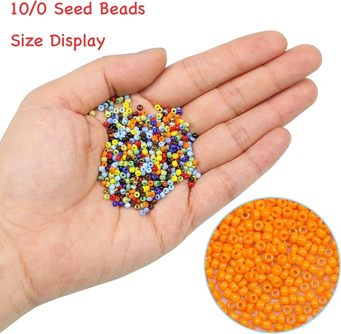 Bala&Fillic Size 11/0 Glass Seed Beads About 15600 pcs in Box, Craft Seed Beads for Making Bracelets Necklace Earring Jewelry (About 650pcs/Color, 24 Colors