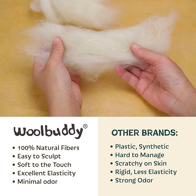 Woolbuddy Needle Felting Starter Kit –Make 6 Cute Characters(Yeti, Giraffe, Panda, Ladybug, Whale, Gator) – Complete Kit for Beginners & Adults with Wool Roving,Felting Needles,Pad & Instruction Guide