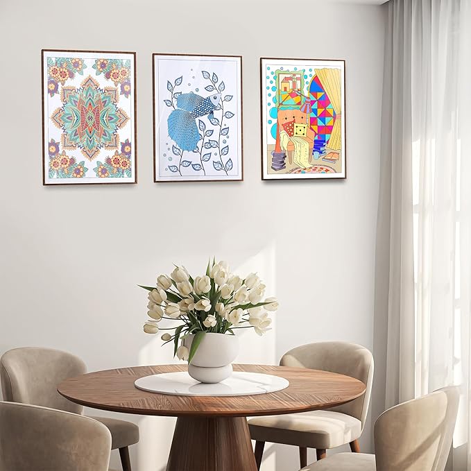 DreamWhirl Adult Coloring Books:Set of 3 Relaxing Adult Coloring Book with Animals, Flowers and Mandalas| Coloring Books for Adult to Relieve Anxiety