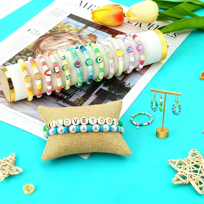 iumulinrui Friendship Bracelet Kit Concert Bracelets Merch, 5200 Pcs Clay Beads Bracelet Making Kit Tricolor Letter Bead, Jewelry Set with Pendant, DIY Craft Gifts Suitable for Beginners (Blue)
