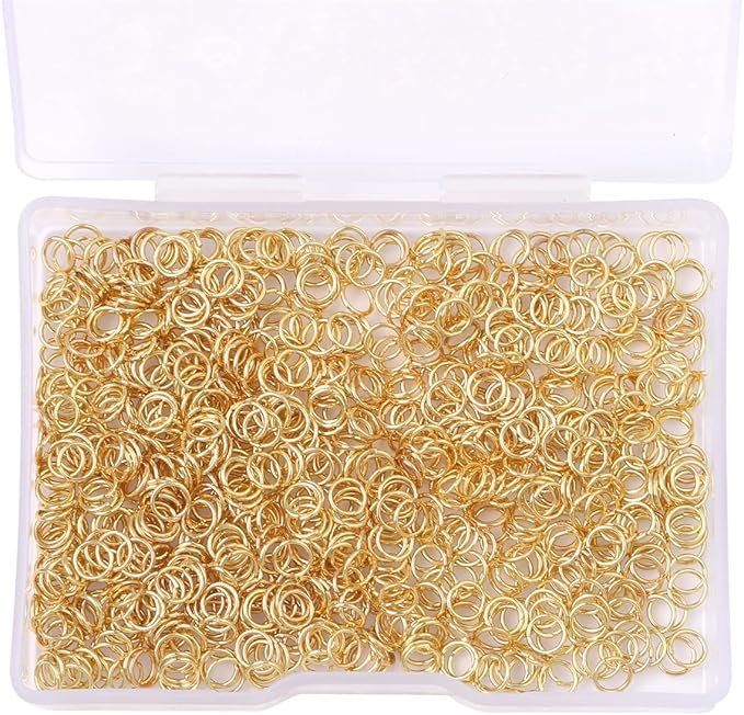 14K Gold Plated Jump Rings Non Tarnish 4mm 900pcs for Jewelry Making Findings