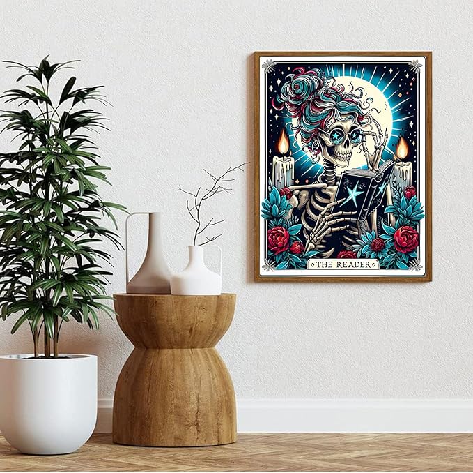 Gemozaic Skull Diamond Painting Kits for Adults- Skull Diamond Art Kits for Adults, Gem Painting Kit for Adult for Gift and Home Wall Decor 12x16 Inch