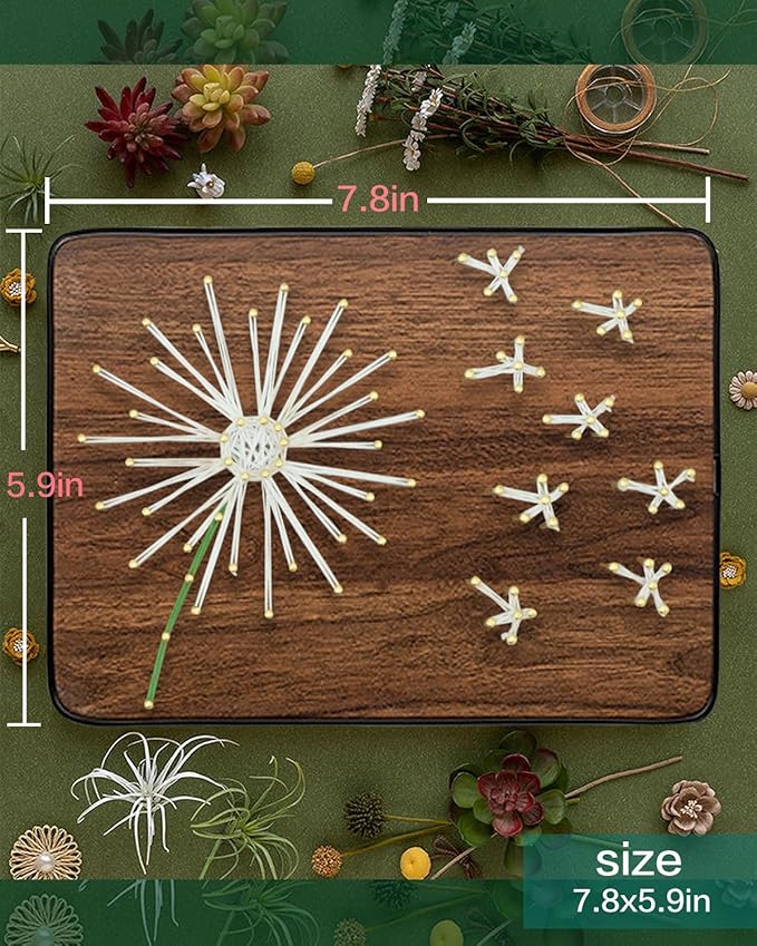 BAZIMA DIY String Art Kit for Beginner, DIY Craft Kit,Unique Gift,Craft Kit for Holidays，Dandelion 2