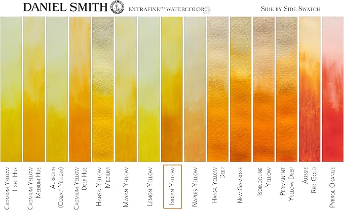 Daniel Smith Extra Fine Watercolor Paint, 5ml Tube, Indian Yellow, 284610045