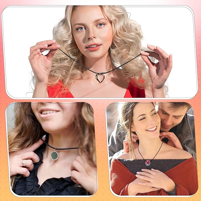 Tudomro 100 Pieces Waxed Leather Necklace Cord Bulk with Clasp Necklace Bracelet Chains String Rope Cord for Jewelry Making Pendants Charms(Black,20 Inch)