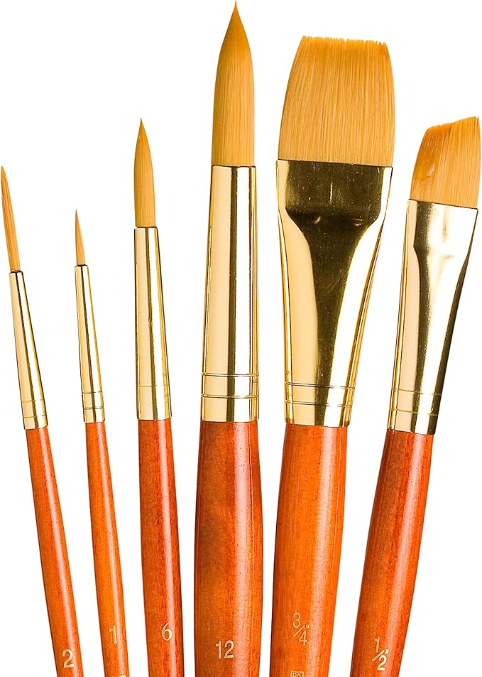 Brush Set 9153 6-Piece Syn Gold Taklon