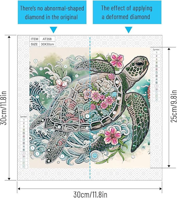 LazyFold Diamond Art Painting Kits for Adults, DIY Flowers 5D Special Shape Diamond Art Kits, Crystal Rhinestones Diamond Gem Art Painting for Home Wall Decoration 12×12inch