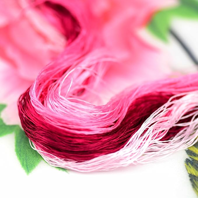 4 Skeins Mulberry Silk Floss Embroidery Thread Floss-Cross Stitch Threads China Silk Woven Jewelry Threads DIY Sewing Kits (07)