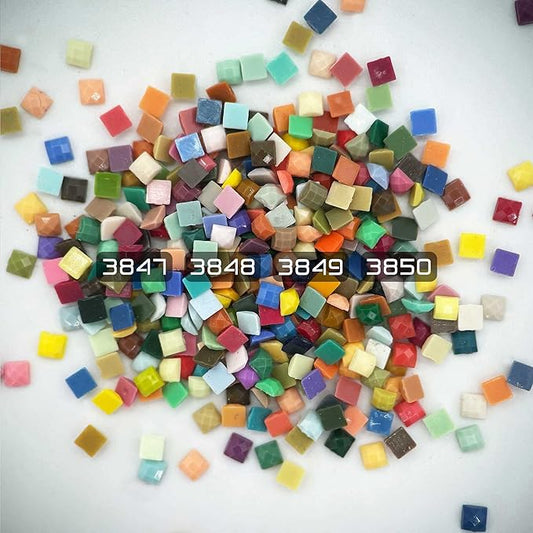 Diamonds Painting Accessories,Replacement for Missing Square Drills 3847 3848 3849 3850,Rhinestone Resin Diamond Drill,4 Colors Beads Gems Stones,3500pcs per Color