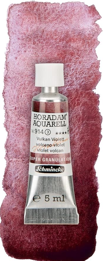 Schmincke Horadam® Aquarell, Super Granulation Trio Vulcano, 5 ml Tubes, 74 890 097, Cardboard Set, Very Strong Granulating colors, Finest, Super Granulating Watercolors