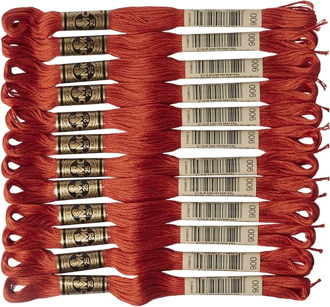 DMC 6-Strand Embroidery Cotton Floss, Dark Burnt Orange