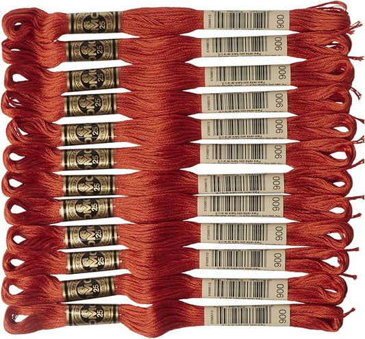 DMC 6-Strand Embroidery Cotton Floss, Dark Burnt Orange