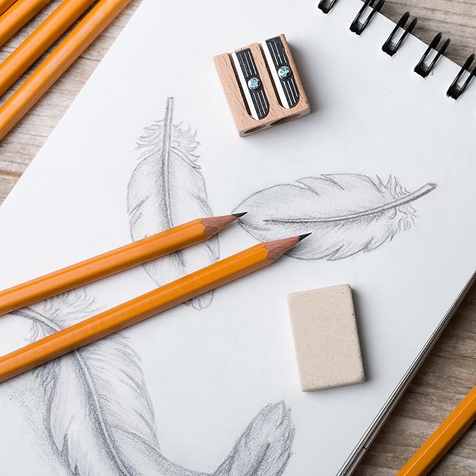 MARTCOLOR 5.5X8.5” Premium Sketch Book Set, 1 Pack, 100 Sheets(68 lb/100gsm) Sketchbook, Spiral Bound, Acid-Free Drawing Paper, Artist Sketch Pad for Beginners Artists, Perfect for Most Dry Media