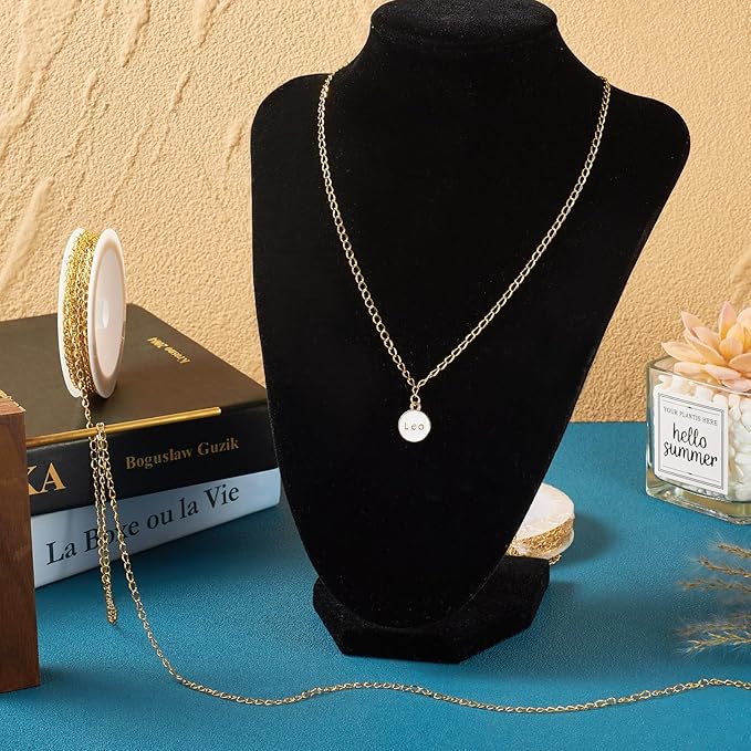 Sparkeads 5M Golden Chain for Jewelry Making,Stainless Steel Chain,Golden Link Necklaces for Women,Cable Chain Bracelet Chains for Bracelet DIY Earring Craft Supplies Jewelry Making,4.5x2.5x1mm