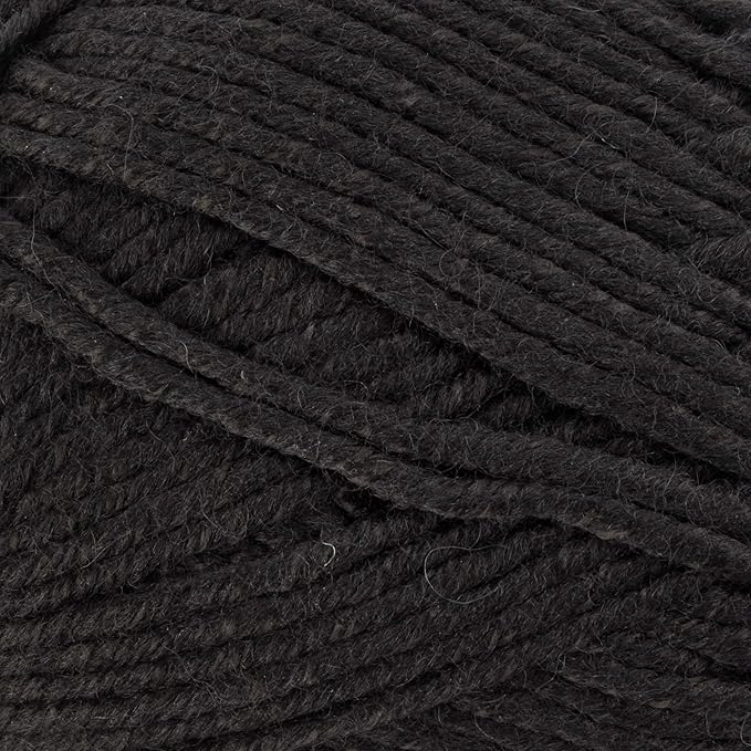 JubileeYarn Chunky Melody Yarn - 100g/Skein Bulky Wool Blend - Black - 2 Skeins