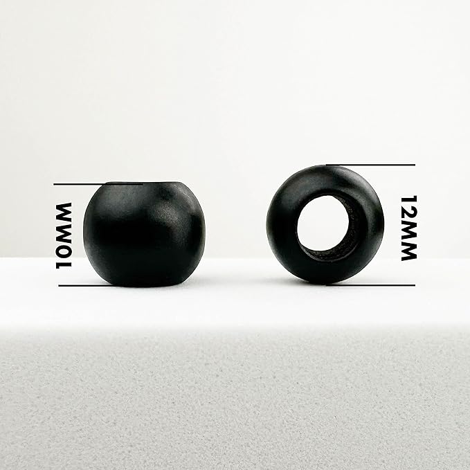300 acrylic large hole beads for crafts 10mm x 12mm acrylic barrel beads with 5.7mm large hole, black tie gloss assortment