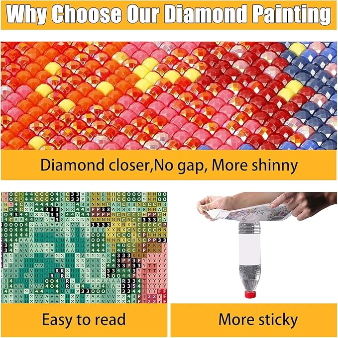 ARPADAMO Square Diamond Art Kits for Adults-Tarot Square Drill Diamond Painting,Square Diamond Art,DIY Reader Gem Art Kits for Adults and Crafts for Gifts and Home Wall Decor 12x16inch
