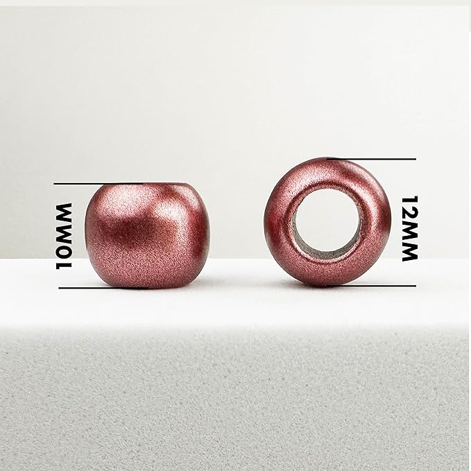 300 acrylic large hole beads for crafts 10mm x 12mm acrylic barrel beads with 5.7mm large hole, matte red