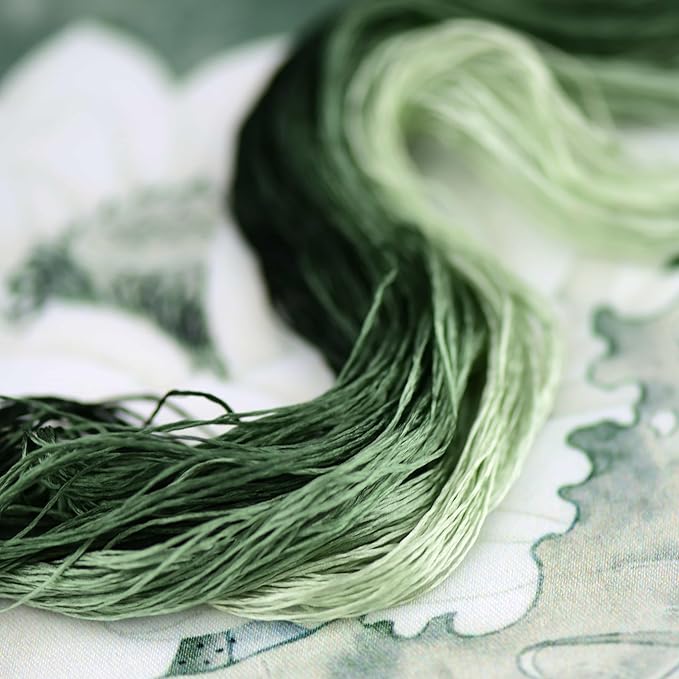 Mulberry Silk Floss Embroidery Thread Floss-Cross Stitch Threads China Silk Woven Jewelry Threads DIY Sewing Kits (40)