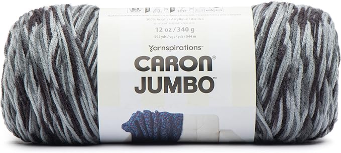 Caron Jumbo Prints Dalmatian Yarn - 2 Pack of 340g/12oz - Acrylic - 4 Medium (Worsted) - 595 Yards - Knitting/Crochet