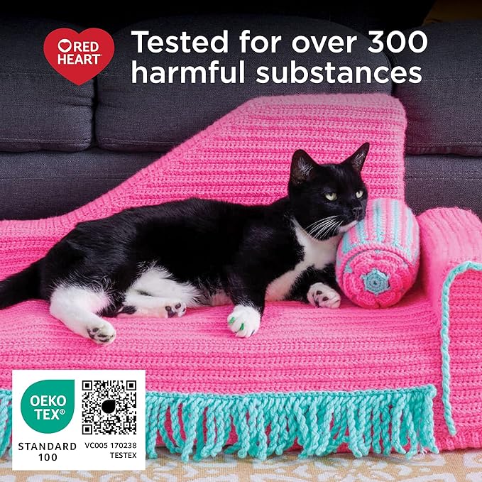 Red Heart Super Saver Yarn, 3 Pack, Reef 3 Count