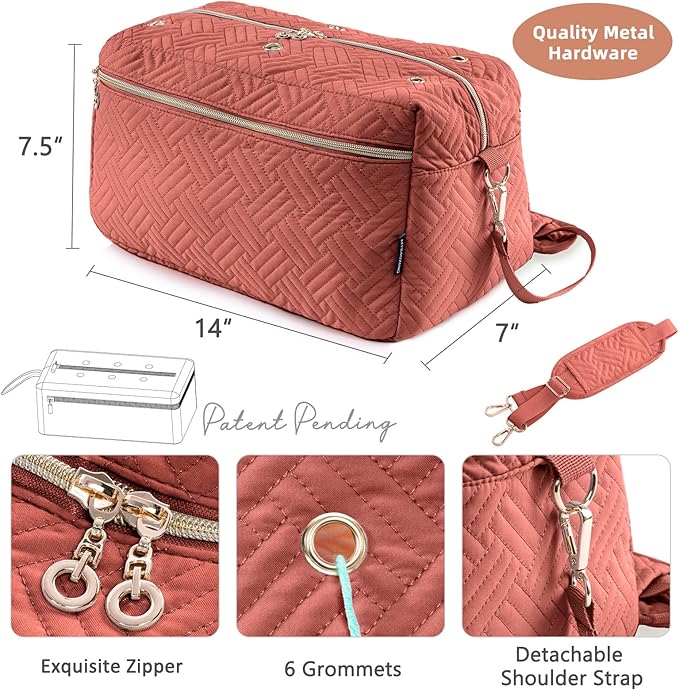 Crochet Bag Organizer - Knitting Bag - Yarn Storage Organizer - Yarn Bag for Crocheting - Yarn Holder for Crochet Accessories, Crocheting & Knitting Gifts