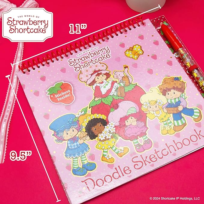 Strawberry Shortcake Doodle Sketchbook, 20-Page Cute & Small Sketchbook, Cute Coloring Book, Strawberry Shortcake Accessories and Toys, Strawberry Shortcake Coloring Book