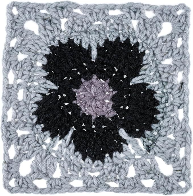 Red Heart All in ONE Flower Power Black Dahlia Yarn - 3 Pack of 8.8oz/250g - 100% Acrylic - #4 Worsted (Medium) - 440 Yards - Knitting/Crochet