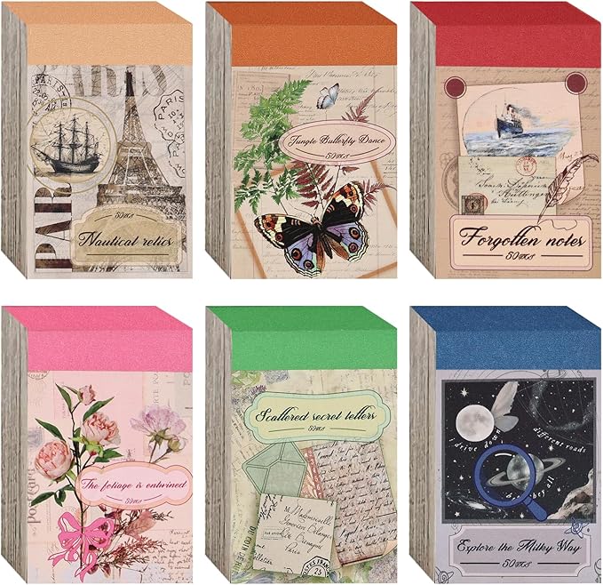 300Pcs Washi Scrapbook Supplies Sticker Set,Nature Vintage Scrapbooking Decals for Junk Journal Supplies Card Making Envelopes Paper Stationery Collage