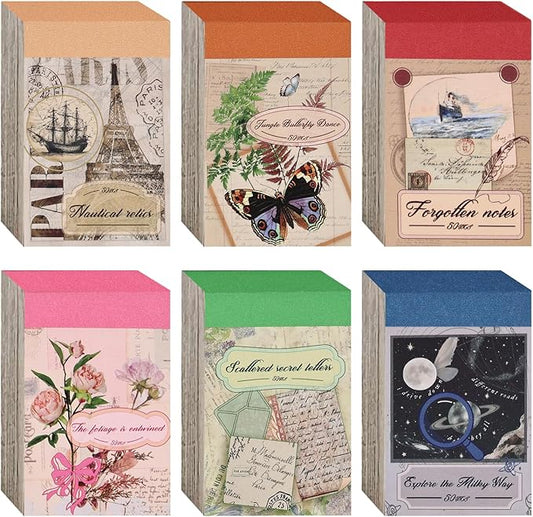 300Pcs Washi Scrapbook Supplies Sticker Set,Nature Vintage Scrapbooking Decals for Junk Journal Supplies Card Making Envelopes Paper Stationery Collage