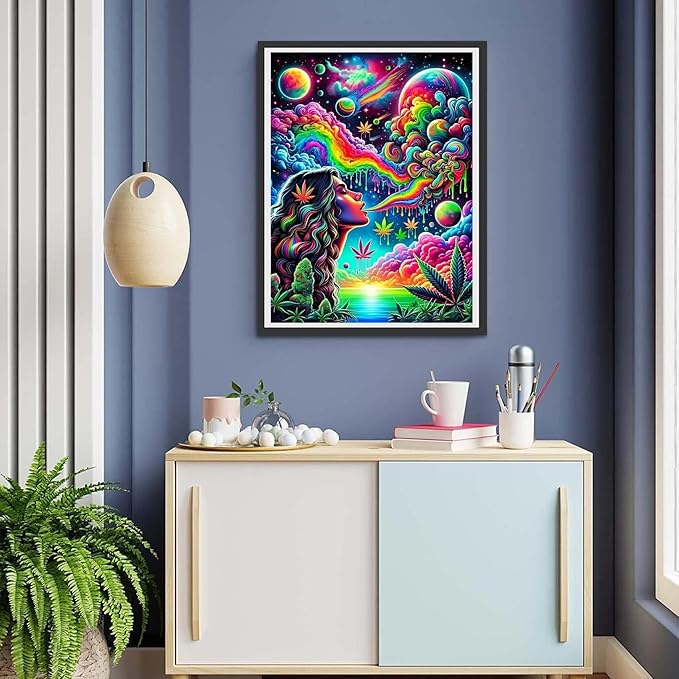 askkqtx Starry Rainbow Diamond Art Kits for Adults, Starry Sky Diamond Painting Kits, DIY 5D Round Full Drill Crystal Rhinestone Gem Art Craft Kits for Home Wall Decor 12X16 Inch