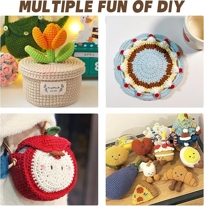 20 Pack 70.5oz/2624yds Bulky Multicolor Yarn Set, Plush Chenille Blanket Yarn for Crocheting, Fluffy Velvet Yarns for Crochet, Fuzzy Baby Yarns for Crocheting Soft, Crochet Amigurumi B