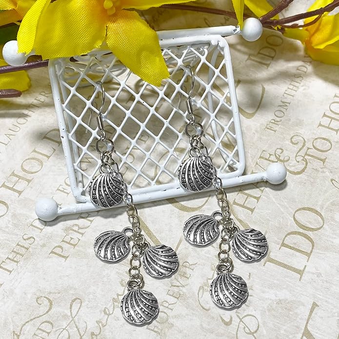Heather's cf Silver Sea Charms – Antique Pendants, Non-Tarnish, Lead-Free & Nickel-Free, Bulk Ocean Animal Charms for DIY Jewelry, Bracelets, Necklaces, Earrings, Beach Craft Supplies (Sea Animals)