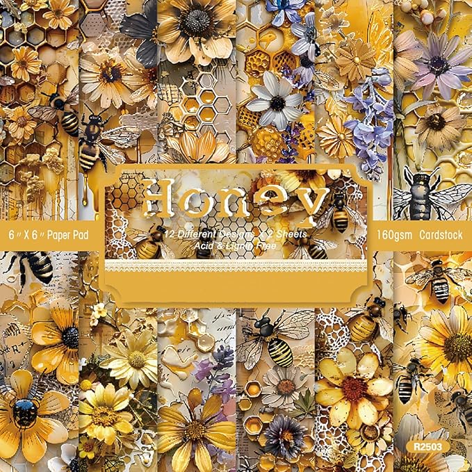 YASMEN Scrapbook Paper Pad, 6x6 Mother's Day Cardstock Paper Pad for Card Making, Journals, Planner, DIY Envelopes, Greeting Cards, Decorative Art Craft -24 Sheets