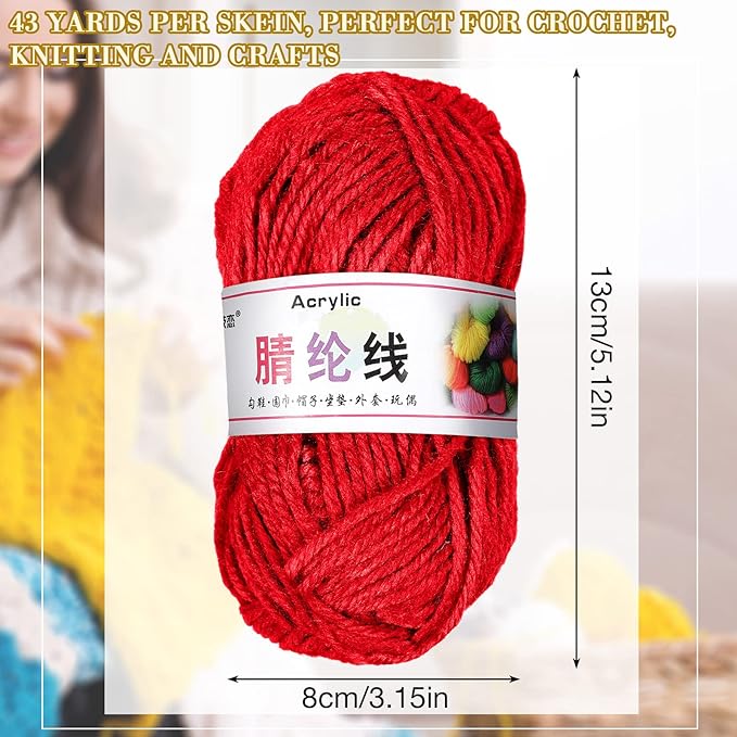 Timtin 66 Rolls Yarn Bulk for Knitting Assorted Colors Crochet Yarn Multipack 2887 Yards Knitting Acrylic Thread Mini Soft Cord Bundle Cord Skeins for Hand Weaving Craft Project Beginner Kit