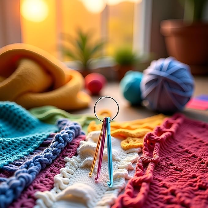 3Pcs/Set Single Head Crochet Hook Portable Travel Keychain Metal Crochet Sweater Needle Short Crochet Tool Knitting Tool