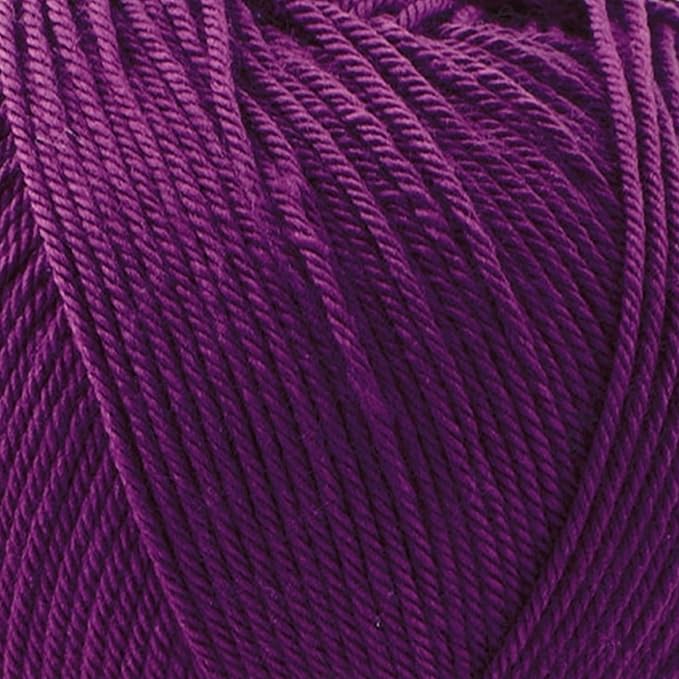 Silky Touch Acrylic Yarn - Soft Sport Weight Yarn for Crochet & Knitting - 100g / 383yds - 100% Microfiber Acrylic - Lightweight Fine Smooth Yarn(Purple - Cabbage Flower, 2 Skeins)