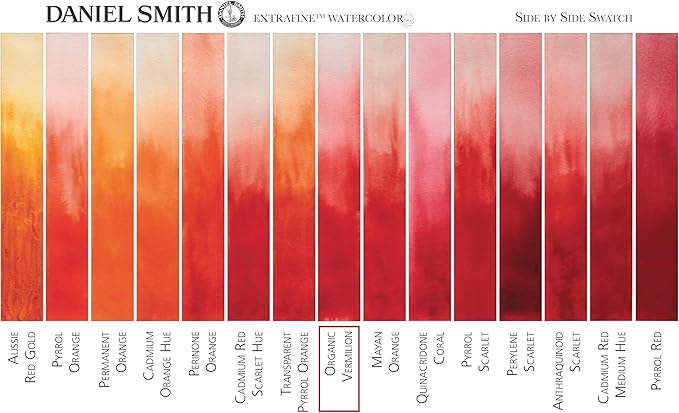 Daniel Smith Extra Fine Watercolor Paint, 5ml Tube, Organic Vermilion, 284610064