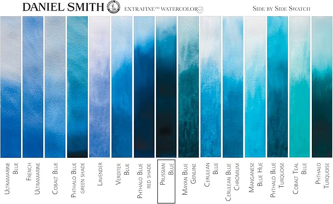 Daniel Smith Extra Fine Watercolor Paint, 5ml Tube, Prussian Blue, 284610082, 0.17 Fl Oz (Pack of 1)
