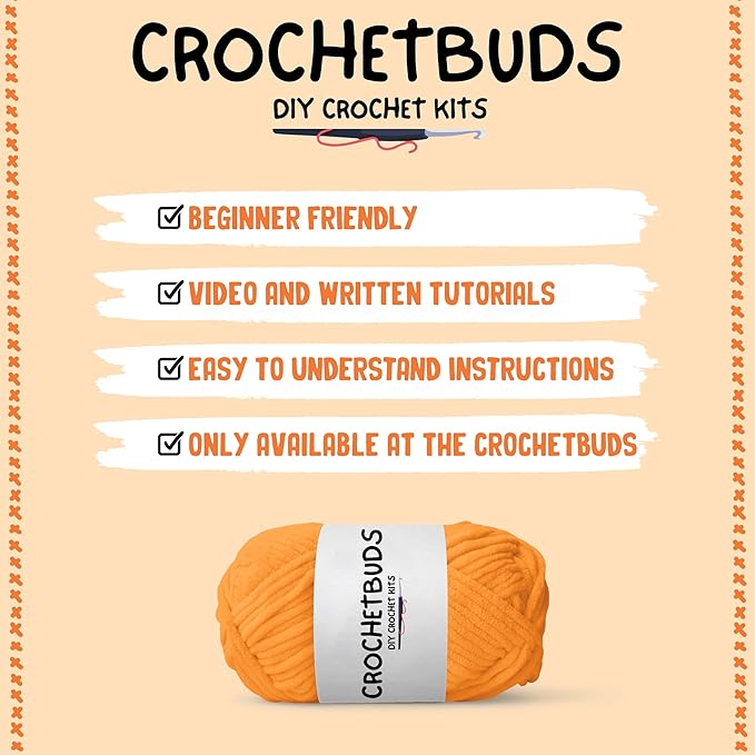 Charmandoo Crochet Kit | Intermediate Level | Great for Couples, Date Night, Teens, Adults, & Anime Lovers | DIY Gift Kit w/Ball | Instructions, Yarn, Hook, Video & Written Tutorial [Ages 15+]