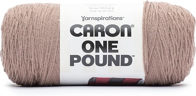 Caron One Pound Truffle Yarn - 2 Pack of 16oz/453.6g - Acrylic - #4 Worsted (Medium) - 812 Yards - Knitting & Crochet