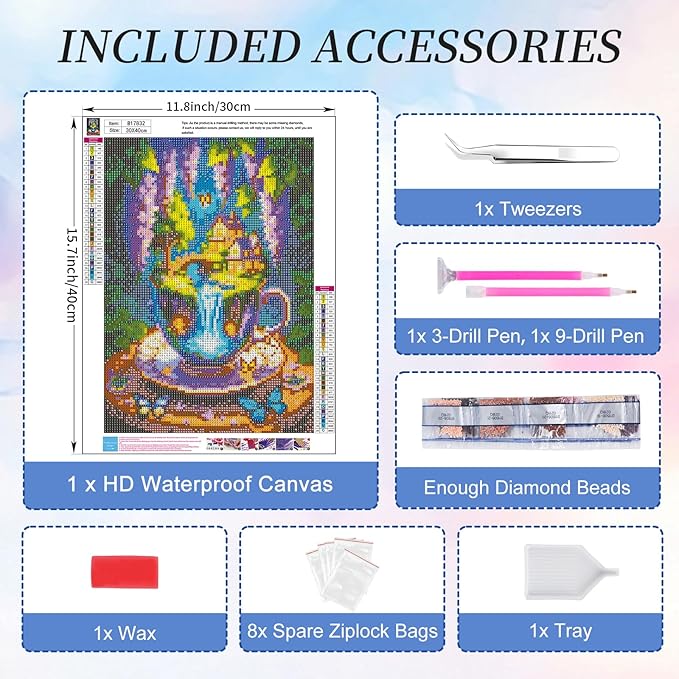 Camocin Diamond Art Kits for Adults Flowers, 5D River Diamond Painting Kits for Adults Beginners, DIY Butterfly Full Round Dots Drill Gem Art Kit for Gift Home Wall Decor 12 x 16 Inch