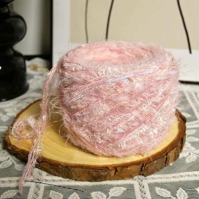 Hand Spun Art Yarn 2 Pack of 50g/Skein with Hand Blended Colorful Handmade for Jewelry Making, Junk Magazines Knitting Crafts Textile Decorative Tassels Card Making