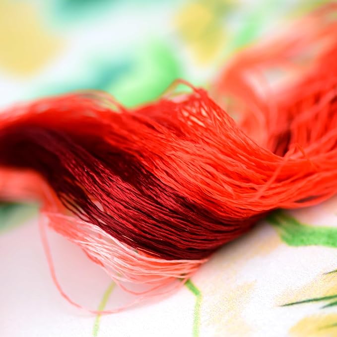 Natural 100% Silk Thread, Handmade Embroidery Thread Silk Floss 8 Colors 110m Each (42)