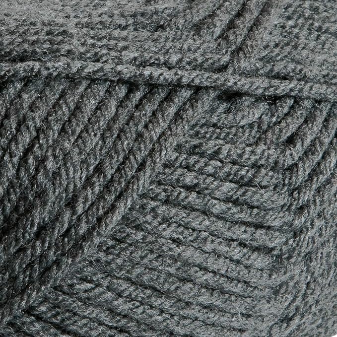 Knit Picks Brava Gray 100% Acrylic Worsted Weight Soft Yarn for Knitting, Crocheting, Knitting Machine use, Medium Weight 4 Yarn for Washable Projects (Cobblestone Heather)