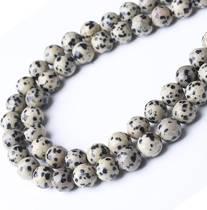 Quail Egg Stone Beads for Jewelry Making DIY Gemstone Round Crystal Bracelet Necklace 1 Strand 15.5inch 35PCS 10MM