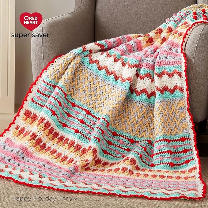 Red Heart Super Saver Country Blue Yarn - 3 Pack of 198g/7oz - Acrylic - 4 Medium (Worsted) - 364 Yards - Knitting/Crochet