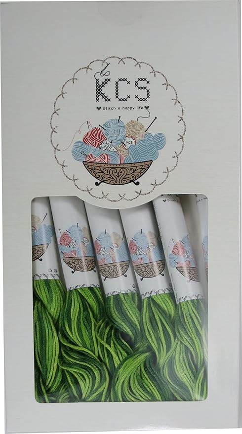 KCS Big skeins of 25 Meters Size 25 Color Variegated Cross Stitch Stranded Threads,6 skeins,92